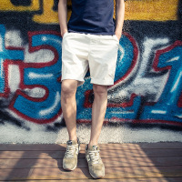 2016年夏新款欧美时尚短裤男式纯色短裤修身棉五分裤潮男裤休闲裤