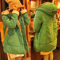 韩版2015冬季羊羔毛棉衣女装中长款学生学院风百搭冬装加厚外套潮