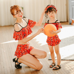 2015款亲子款游泳衣女性感分体bikini韩版时尚温泉泳装超可爱儿童