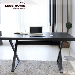黑橡实木简易 书桌简约办公桌写字台 家用房宜家台式电脑桌1.4米