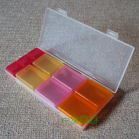 日本品牌密封9格透明分格一周药盒 家用保健便携迷你药盒 可拆卸