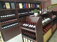 木质红酒柜木质红酒中岛柜货架展示柜子葡萄酒展示柜 白酒展柜