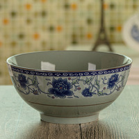 景德镇陶瓷餐具瓷碗饭碗汤碗大小青瓷7英寸直口碗散装微波炉碗