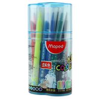 正品马培德Maped 24色水彩笔儿童画笔易水洗桶装涂鸦绘画彩色画笔