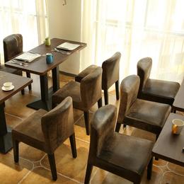 德明斯 现代简约实木整装餐椅布艺可拆洗酒店咖啡厅餐桌椅子