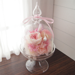 日本进口永生花玻璃罩礼盒创意生日礼物保鲜花奥斯汀玫瑰顺丰包邮
