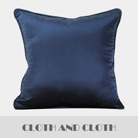 布和布家纺 新古典现代欧式蓝色丝棉靠包抱枕靠垫家居沙发腰枕套