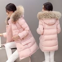 2015冬装新款韩版女装中长款加厚羽绒棉衣棉袄外套大貉子毛领棉服