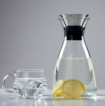 丹麦耐高温玻璃壶冰水壶凉水瓶创意耐热冷水壶家用果汁瓶送隔热圈