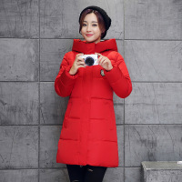 2016冬季韩版棉袄连帽棉衣面包服修身中长款女士棉服羽绒服外套潮
