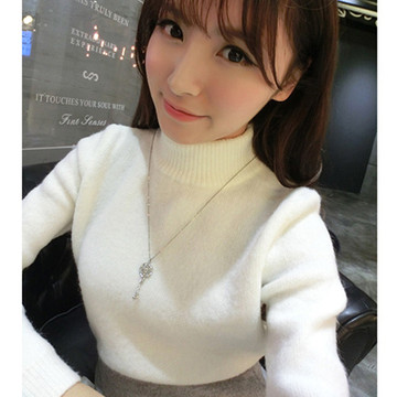 【天天特价】秋冬女装韩版高领毛衣女加厚显瘦长袖套头针织打底衫