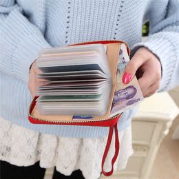2016新款日韩手工编织女士卡包钱包一体女式多卡位可爱超薄欧美风