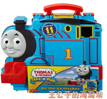 美国代购thomas托马斯火车收纳盒轨道手提箱 便携手提盒