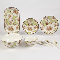 景德镇陶瓷餐具散装碗碟勺盘子小饭碗瓷器欧式西式风格大汤碗