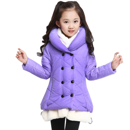 女童童装2016韩版新款秋冬棉衣中大童儿童加厚中长款公主棉服外套