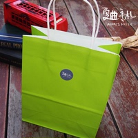 【夏曲手札】绿色小清新礼品纸袋，手提袋子，不单卖