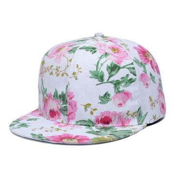 韩版新款花布光板嘻哈帽 男女士简约平沿棒球帽夏季夏天遮阳帽子