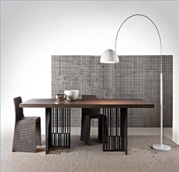 简约现代新中式餐桌椅复古创意实木会议桌 加厚简易长桌子工作台