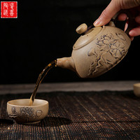 特价粗陶茶具套装 台湾手工柴烧紫砂壶 陶瓷功夫茶盘日式陶土茶杯
