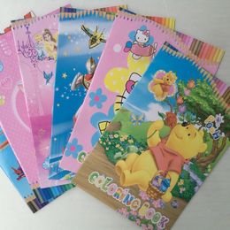 10本包邮满15本送蜡笔 儿童卡通填色本幼儿园DIY涂色本小孩画画本