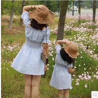 韩国儿童帽子透气草帽女童夏天宝宝沙滩帽亲子防晒太阳帽遮阳凉帽