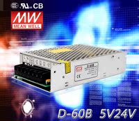 明纬开关电源D-60B双组电压5V/3A 24V/1.8A输出LED开关电源5V/24V
