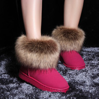 2015秋冬女靴欧美新款平跟绒面短筒靴加厚绒毛保暖防滑雪地靴