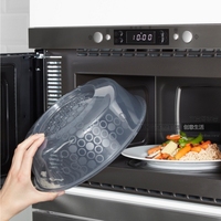 宜家IKEA 普里吉微波炉盖专用加热盖透明塑料碗盘盖子饭菜罩 包邮