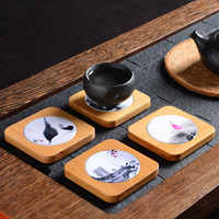 日式手工茶杯托杯垫茶道配件茶席配件老藤茶杯垫隔热茶壶垫