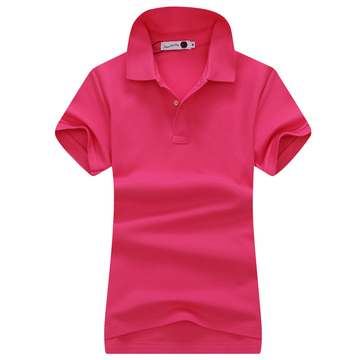 2016保罗衫女士翻领短袖T恤女夏季纯色polo衫有领运动宽松情侣T恤