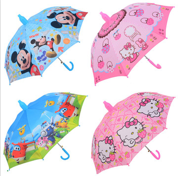 儿童雨伞公主伞男女童卡通长柄晴雨伞幼儿园小孩学生防水套遮阳伞