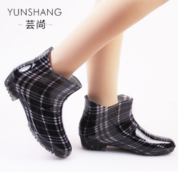 春秋韩国时尚短筒雨靴防滑低帮雨鞋女士浅口水鞋套鞋透明水晶胶